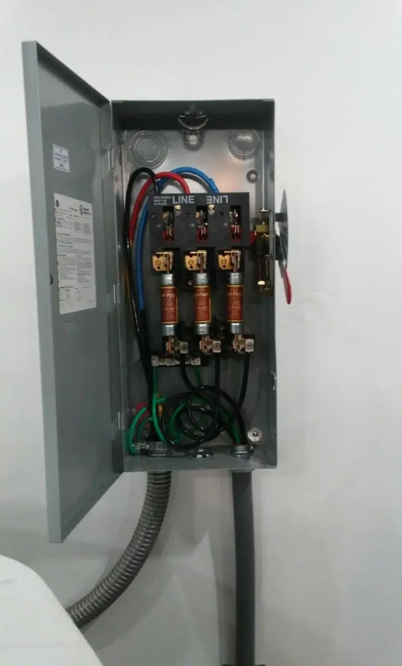 Three-phase disconnect switch installed for Electrical Wiring & Rewiring in Luzerne